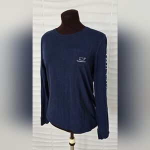 Vineyard Vines Long-Sleeve Pocket Tee – Navy